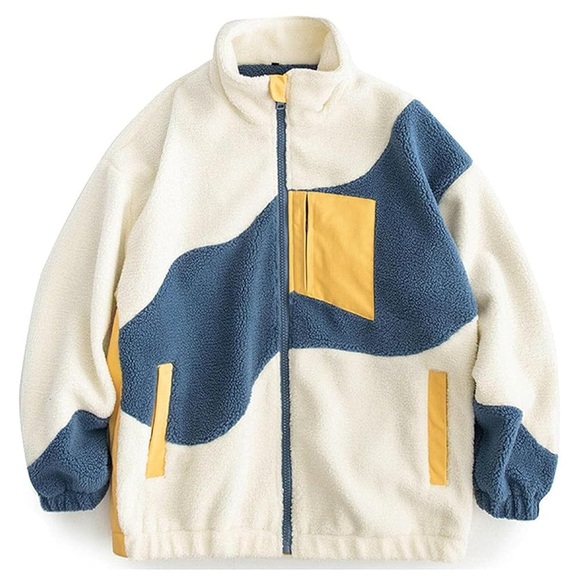 Aelfric Eden Medium NWT Oversized “Corl” Fleece Color-block Jacket ( unisex) - Picture 1 of 10